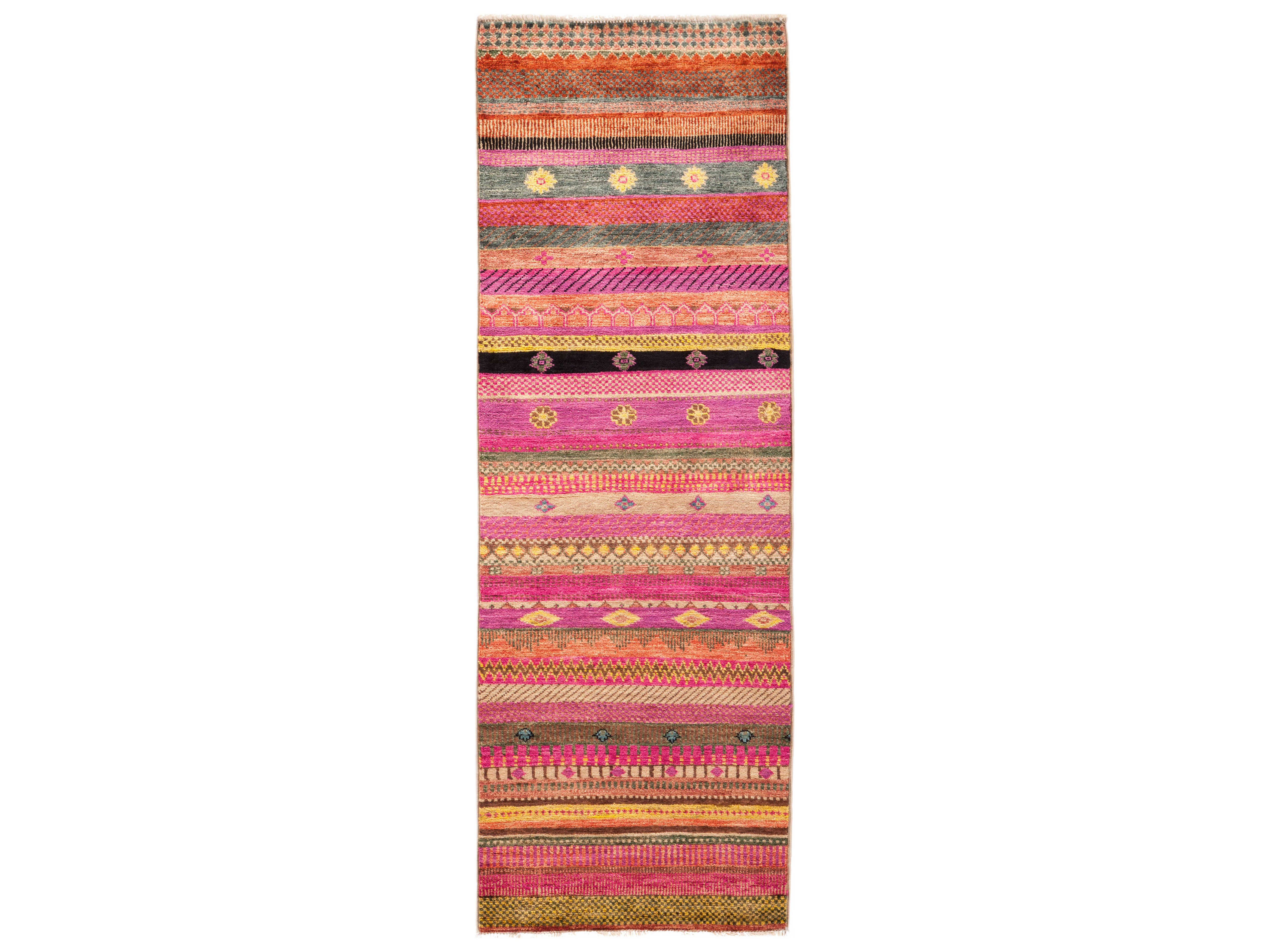 Solo Rugs Tribal Multi 2'1'' x 6'1'' Runner Area Rug SOLM1914695