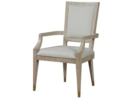 Sonder Living Maison 55 Beech Wood Gray Upholstered Arm Dining Chair