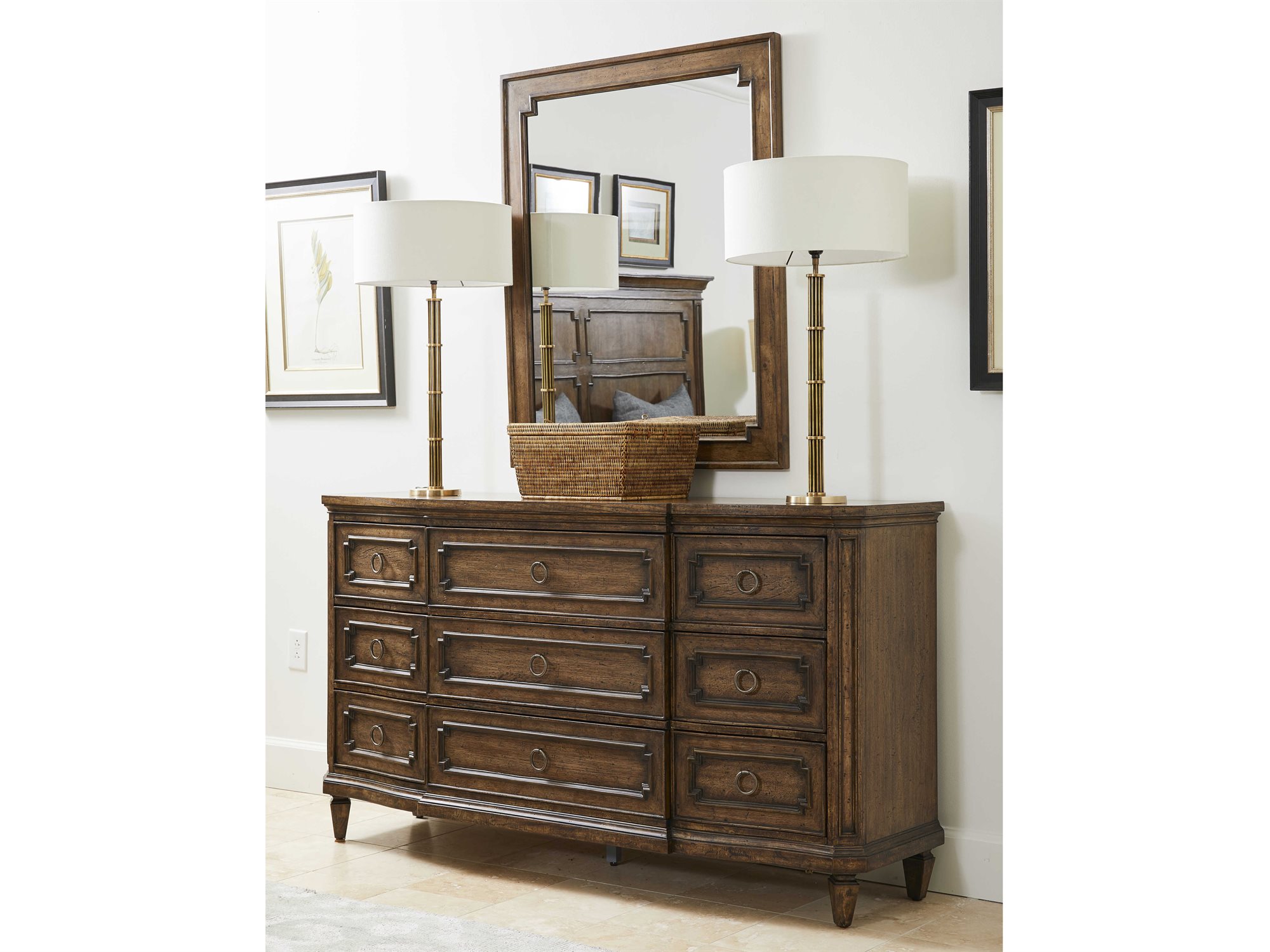 Stanley Furniture Hillside Triple Dresser With Mirror Sl811c305set
