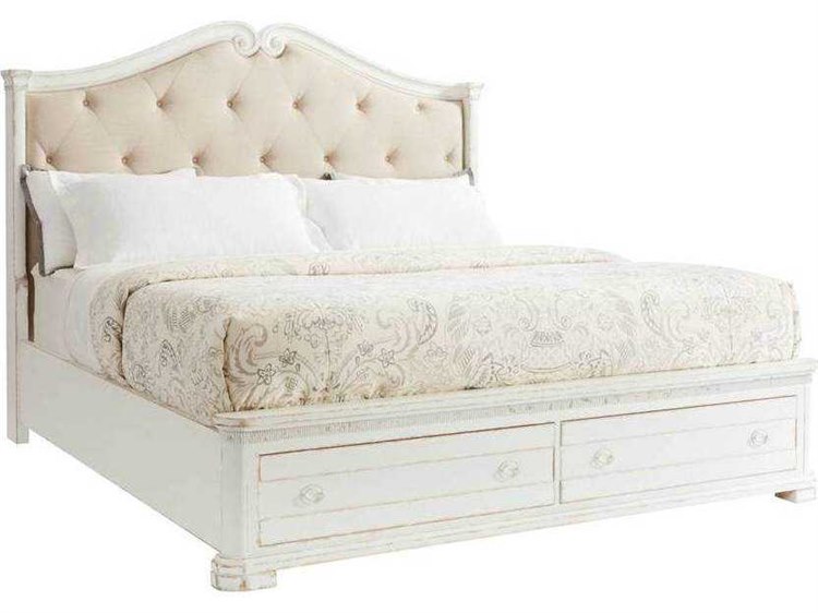 Stanley Furniture Juniper Dell 17th Century White Queen Size Sofas