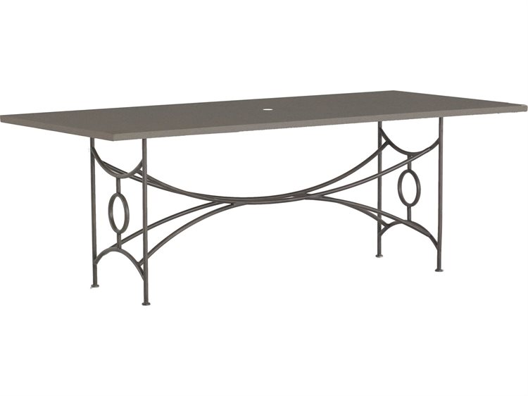 Summer Classics Superstone Tables 84'' Aluminum Rectangular Dining Table