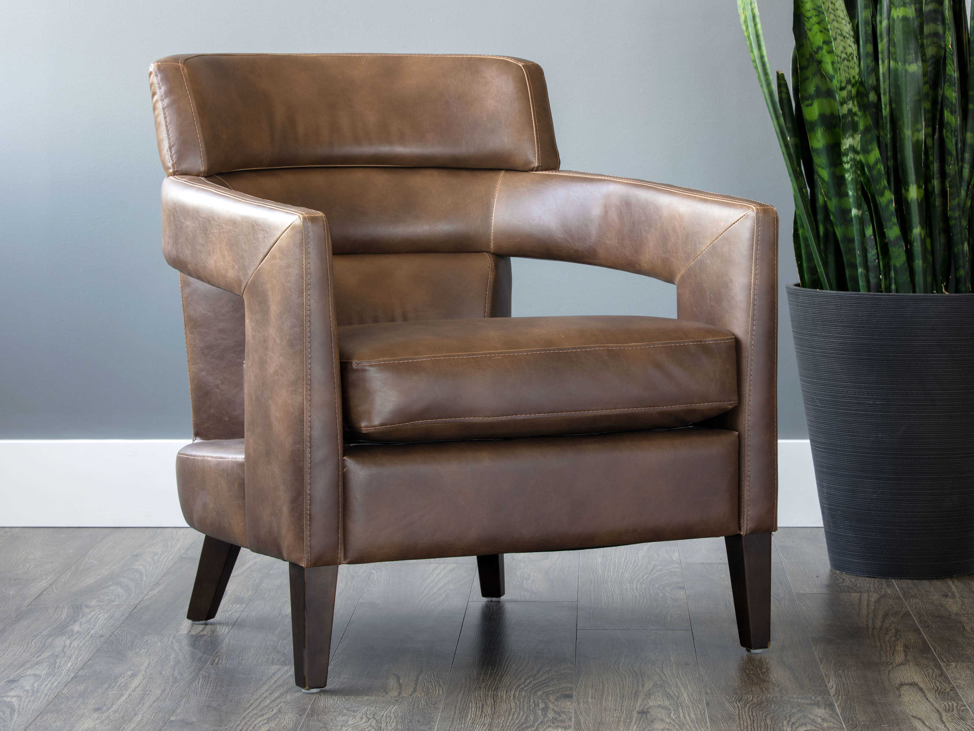 Dark Brown Accent Chairs For Living Room