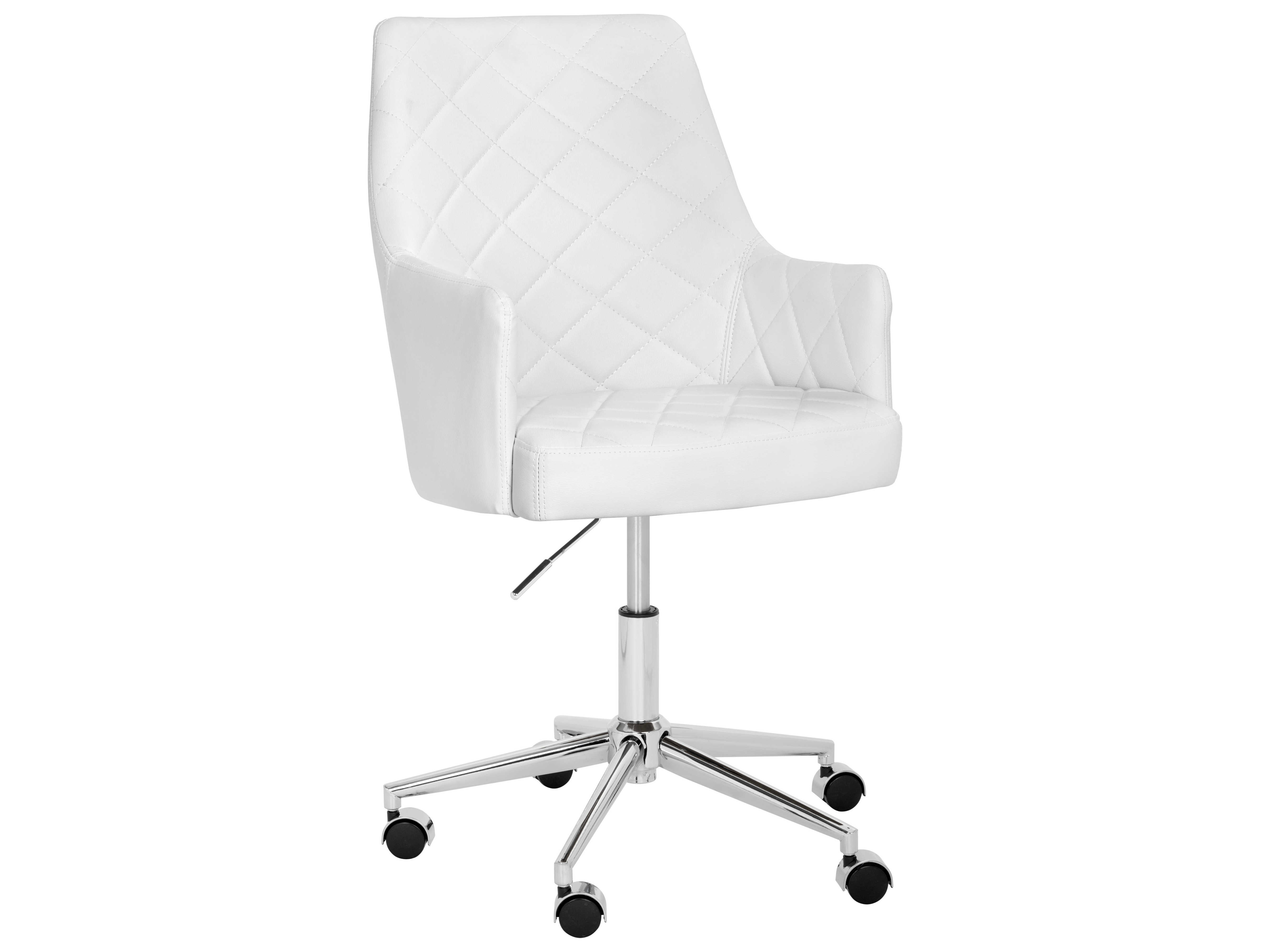 Sunpan Modern Home Urban Unity Snow / Polished Steel Computer Chair