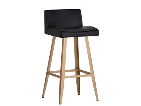 Sunpan Urban Unity Dani Onyx Champagne Gold Counter Stool