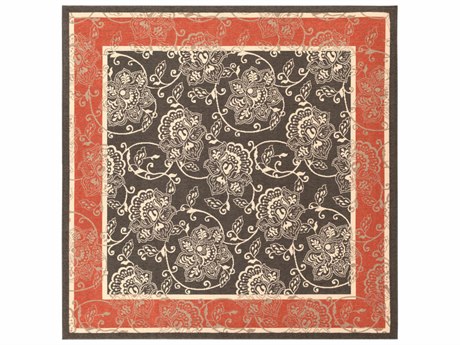 Surya Alfresco Square Black Rust Cream Area Rug Alf 9592 Squ - Cream And Black Area Rugs Surya Alfresco Square Black Rust Cream Area Rug Alf 9592 Squ - Cream And Black Area Rugs