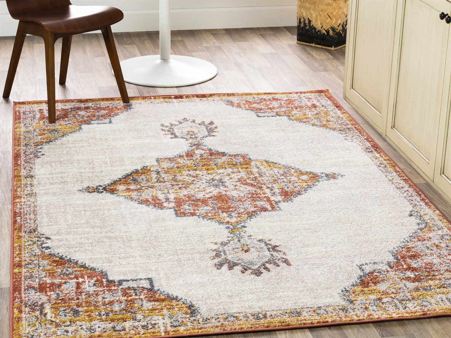 Surya Ankara Ivory / Mustard Rectangular Area Rug | SYAKR2311REC