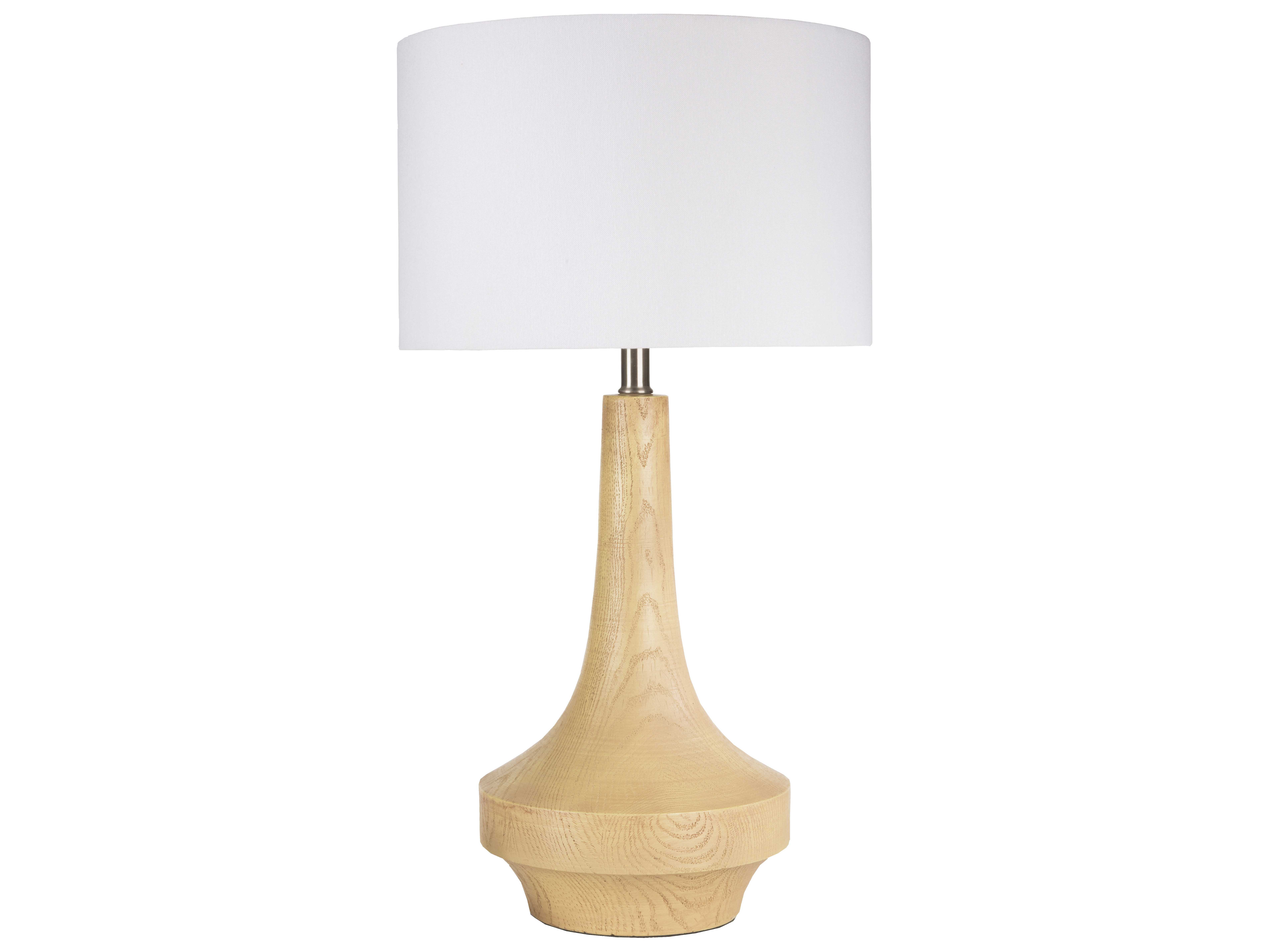 Surya Carson Light Wood Tone Table Lamp, Carson Table Lamp
