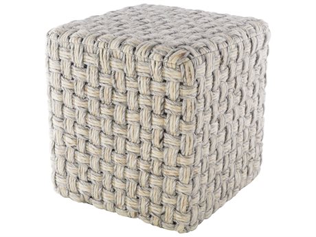 Surya Cordoba Light Gray Cream Ottoman