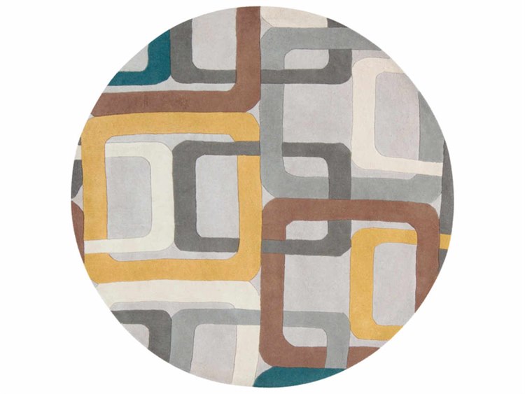Surya Forum Round Gray Area Rug