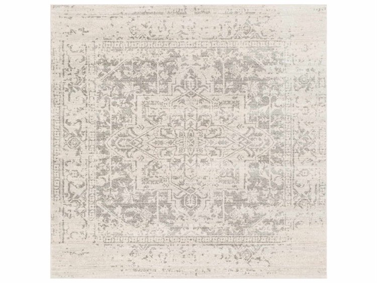 Surya Harput Charcoal Light Gray Beige Square Area Rug