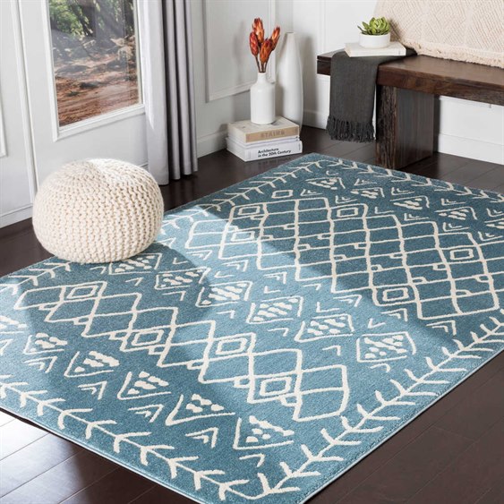 Surya Horizon Denim Cream Rectangular Area Rug Hrz 2315 Rec Surya Horizon Denim Cream Rectangular Area Rug