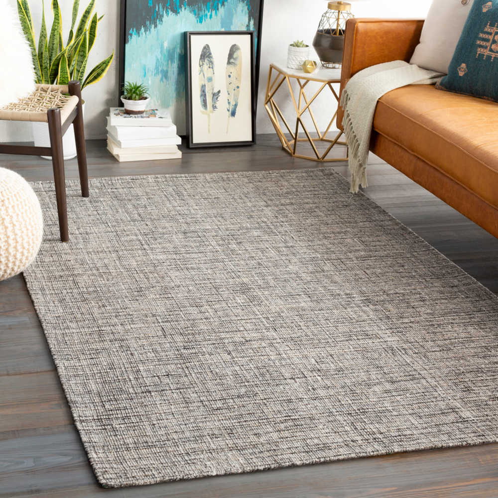 Surya Inola Light Gray Black Dark Brown Rectangular Area Rug Syinl1001rec