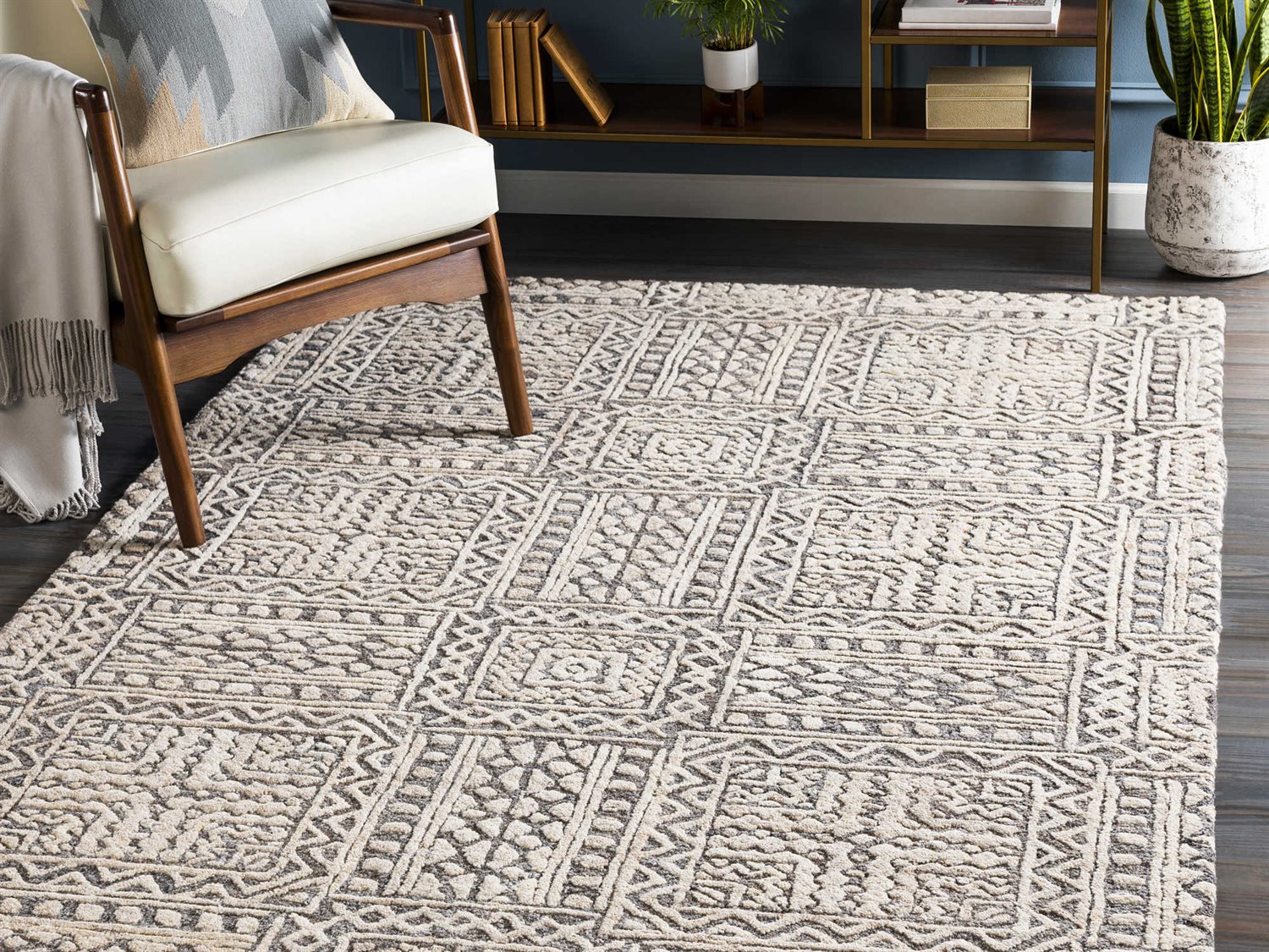 Surya Montclair Taupe / Dark Brown Rectangular Area Rug SYMTC2301REC