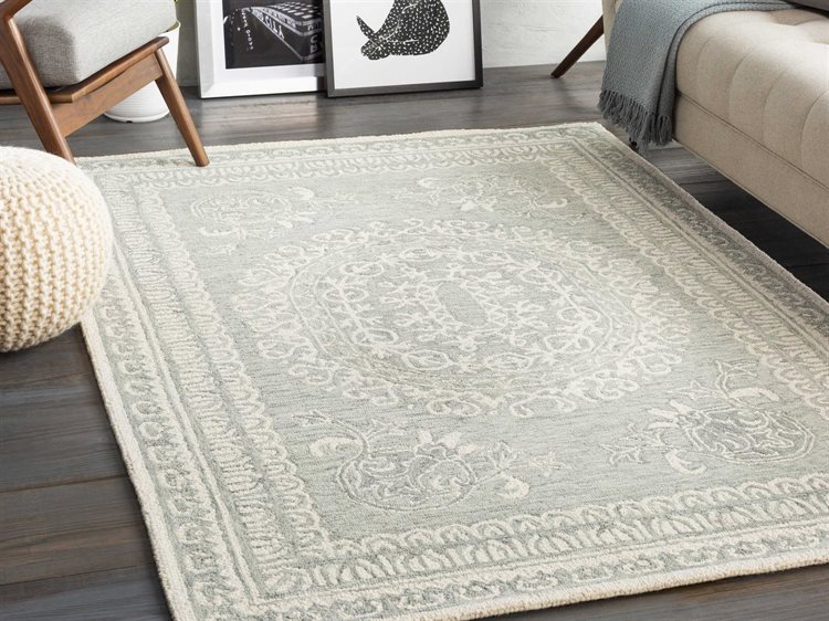 Surya Newcastle Sea Foam / Sage / Cream Rectangular Area Rug SYNCS2306REC