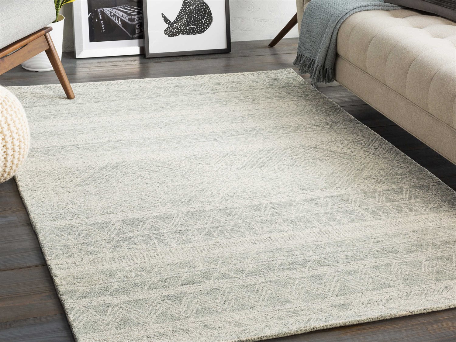 Surya Newcastle Sea Foam / Sage Rectangular Area Rug SYNCS2312REC