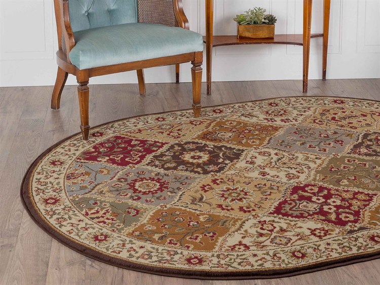 Tayse Elegance Bordered Area Rug | TAELG5120OVA