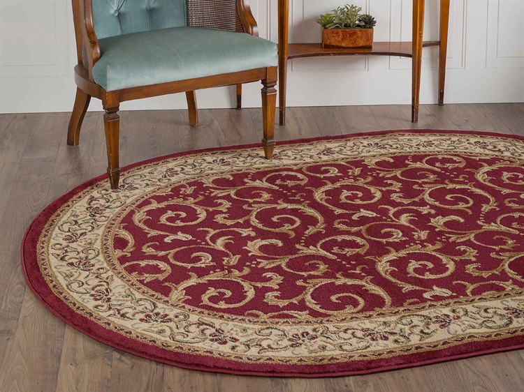 Tayse Rugs Elegance Westminster Red Oval Area Rug Elg5400 Ova Tayse Rugs Elegance Westminster Red Oval Area Rug