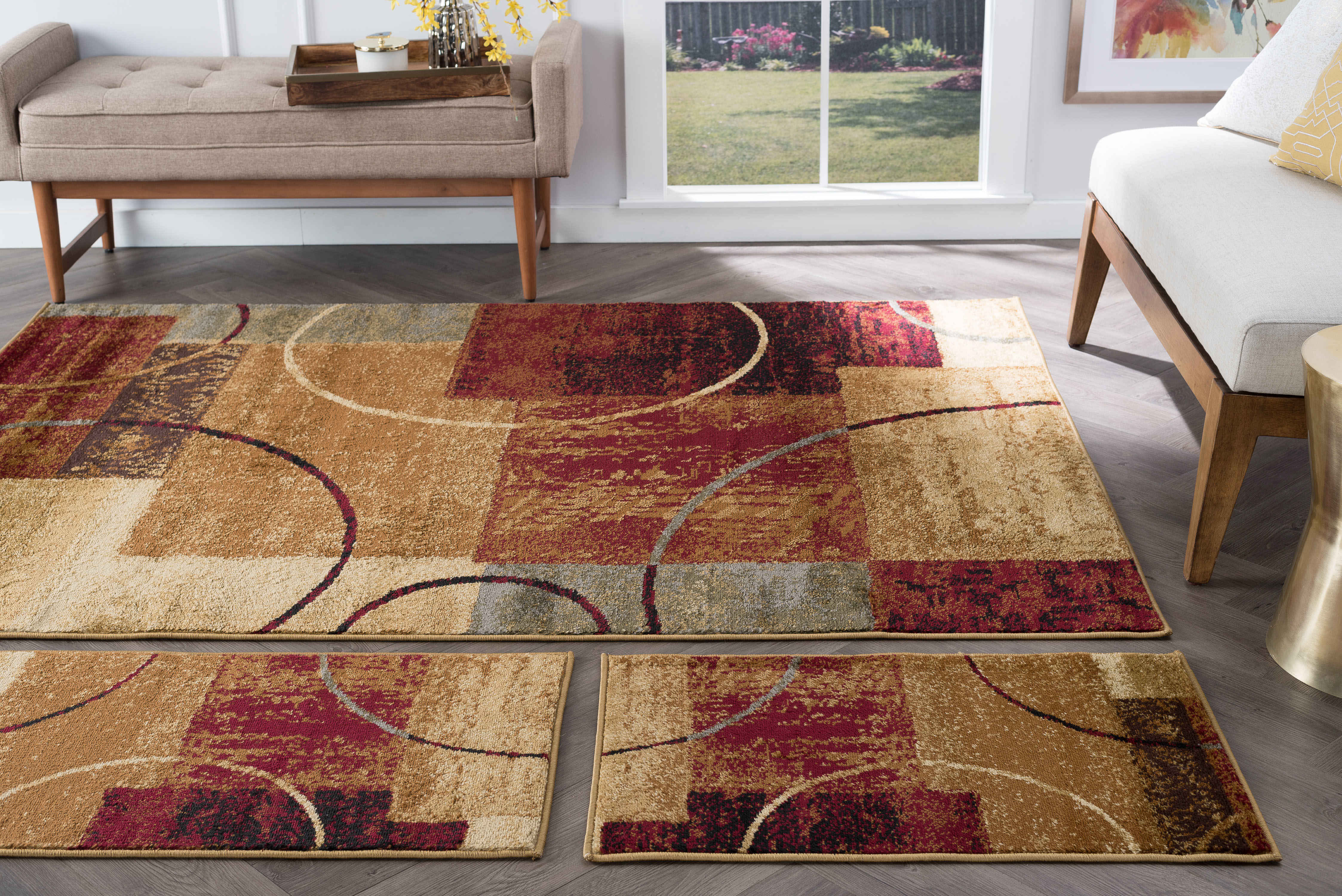 Tayse Rugs Elegance MultiColor Area Rug Set TAELG5430SET