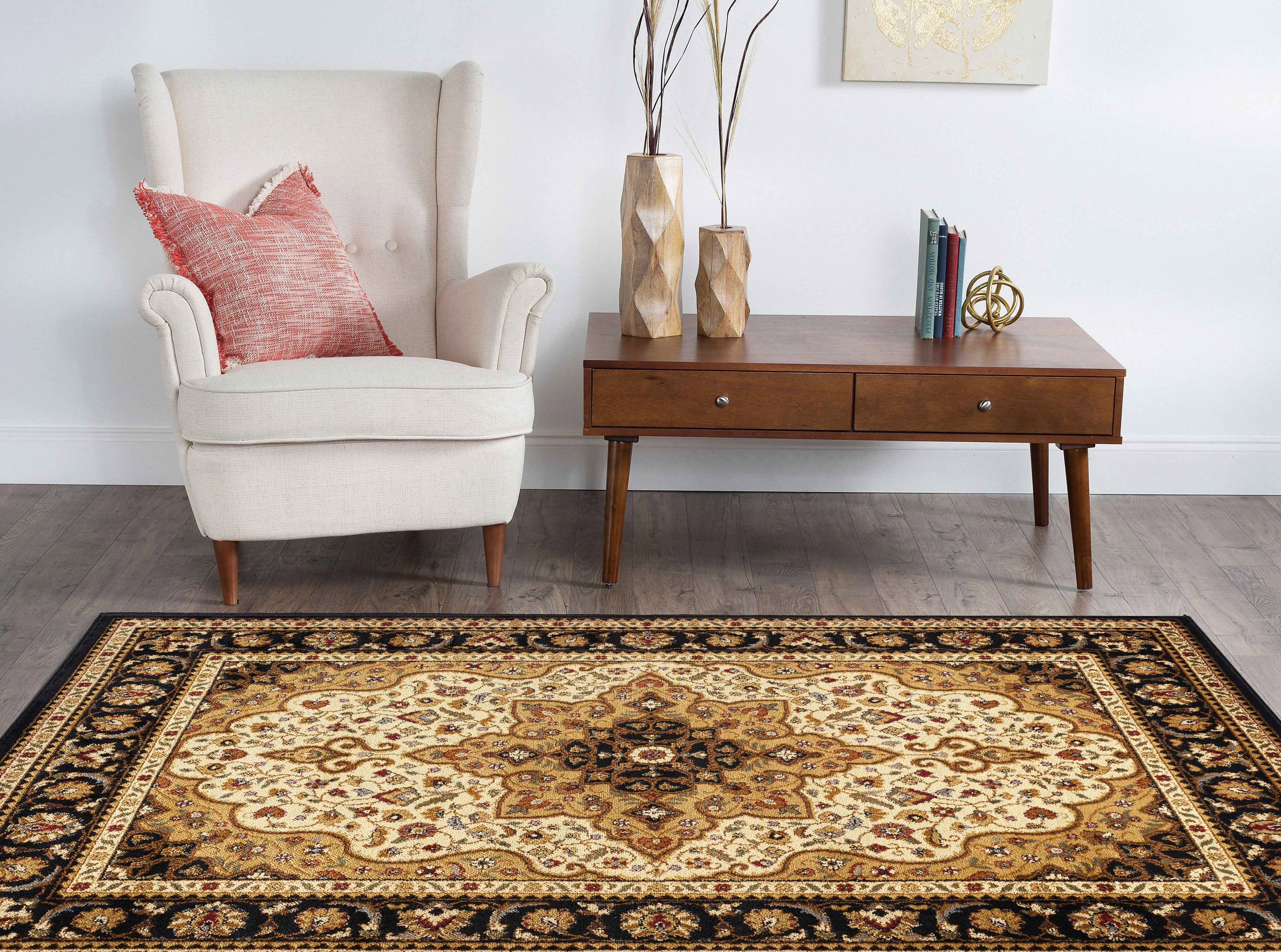 Tayse Rugs Elegance Frederick Ivory Rectangular Area Rug TAELG5502REC