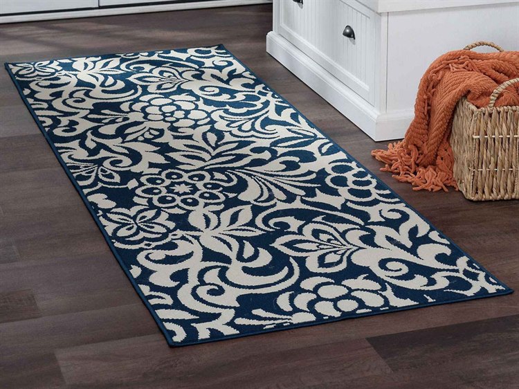 Tayse Rugs Garden City Tahari Navy 2'7'' x 7'3'' Runner Rug TAGCT1031RUN