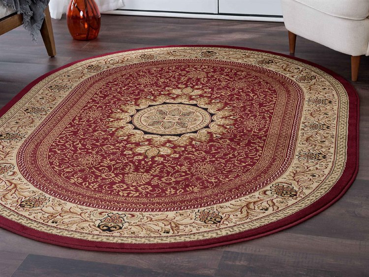 Tayse Rugs Sensation Jayden Red Oval Area Rug Sns4670 Ova Tayse Rugs Sensation Jayden Red Oval Area Rug