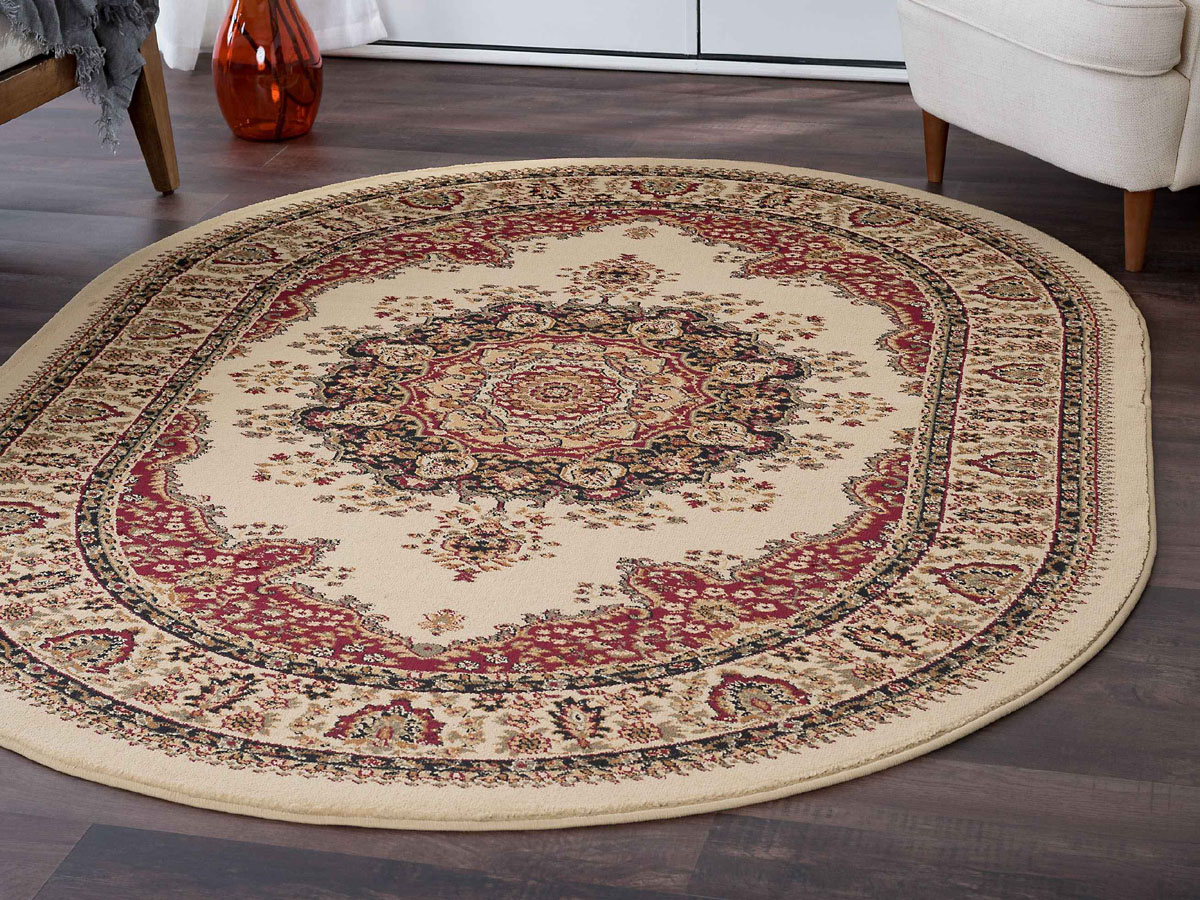 Tayse Rugs Sensation Fiona Ivory Oval Area Rug TASNS4702OVA