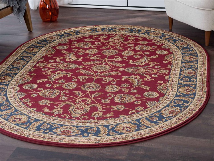 Tayse Rugs Sensation Sariya Red Oval Area Rug Sns4790 Ova Tayse Rugs Sensation Sariya Red Oval Area Rug