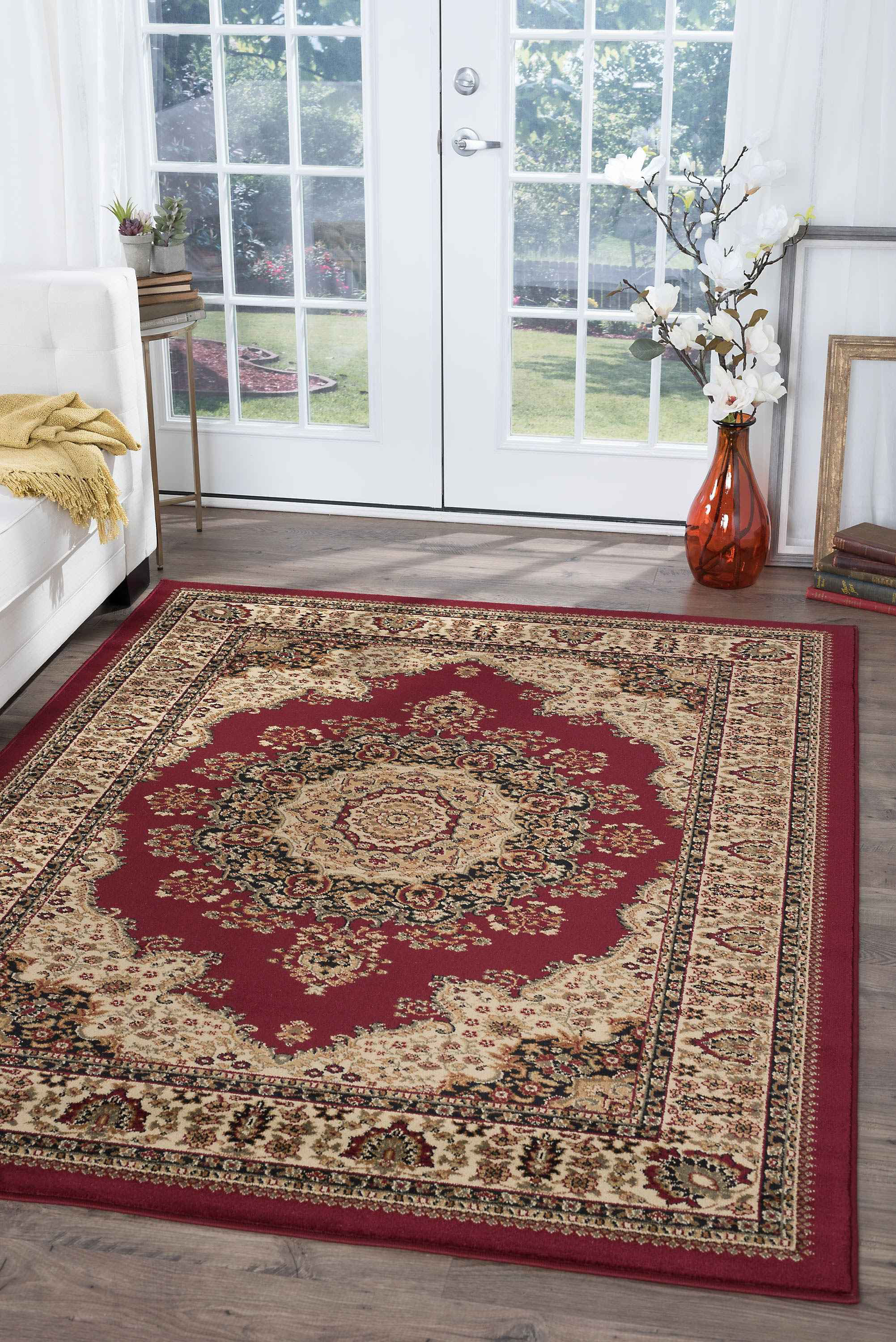 Tayse Rugs Sensation Fiona Red Rectangular Area Rug TASNS4700REC