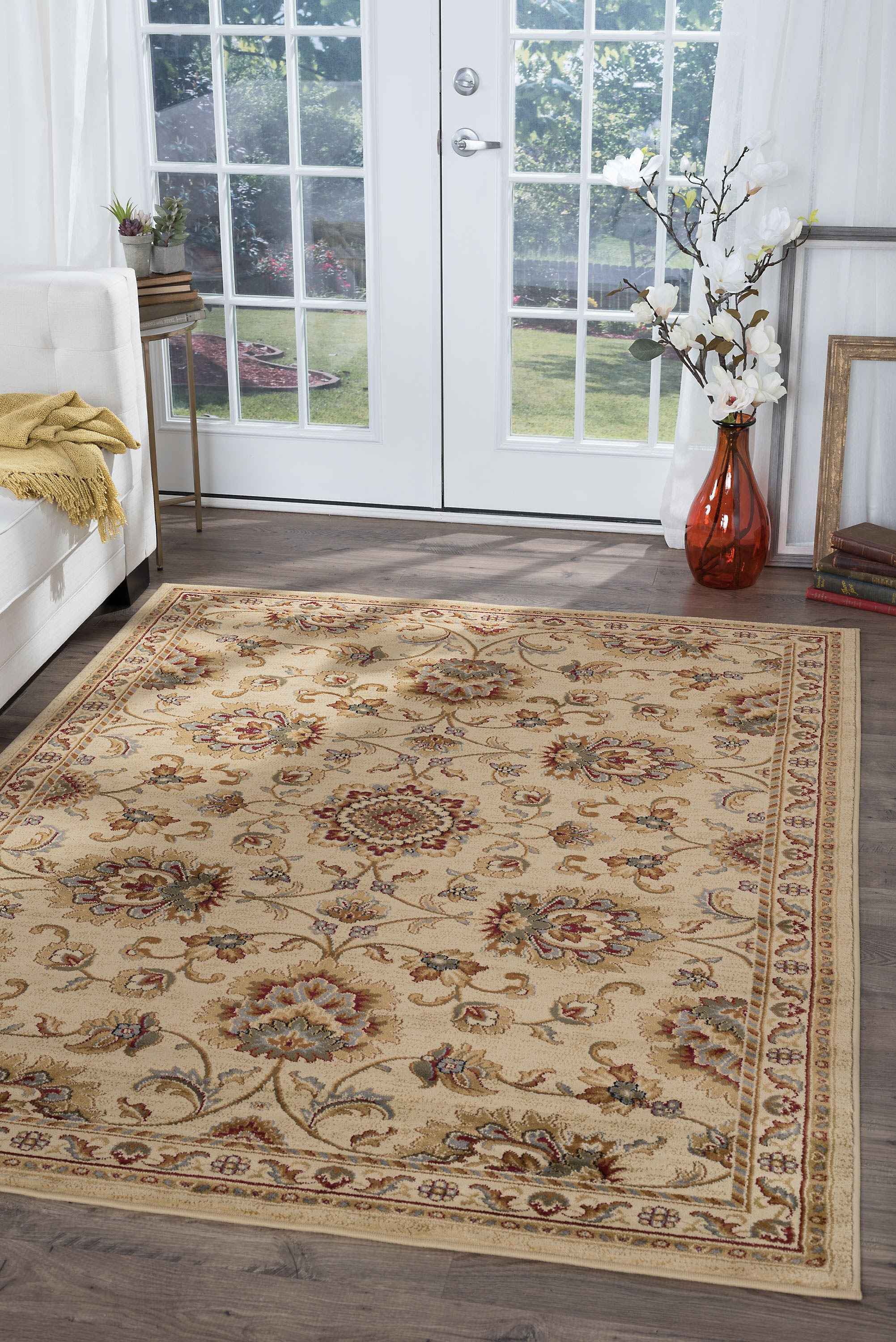 Tayse Rugs Sensation Charlotte Ivory Rectangular Area Rug TASNS4852REC