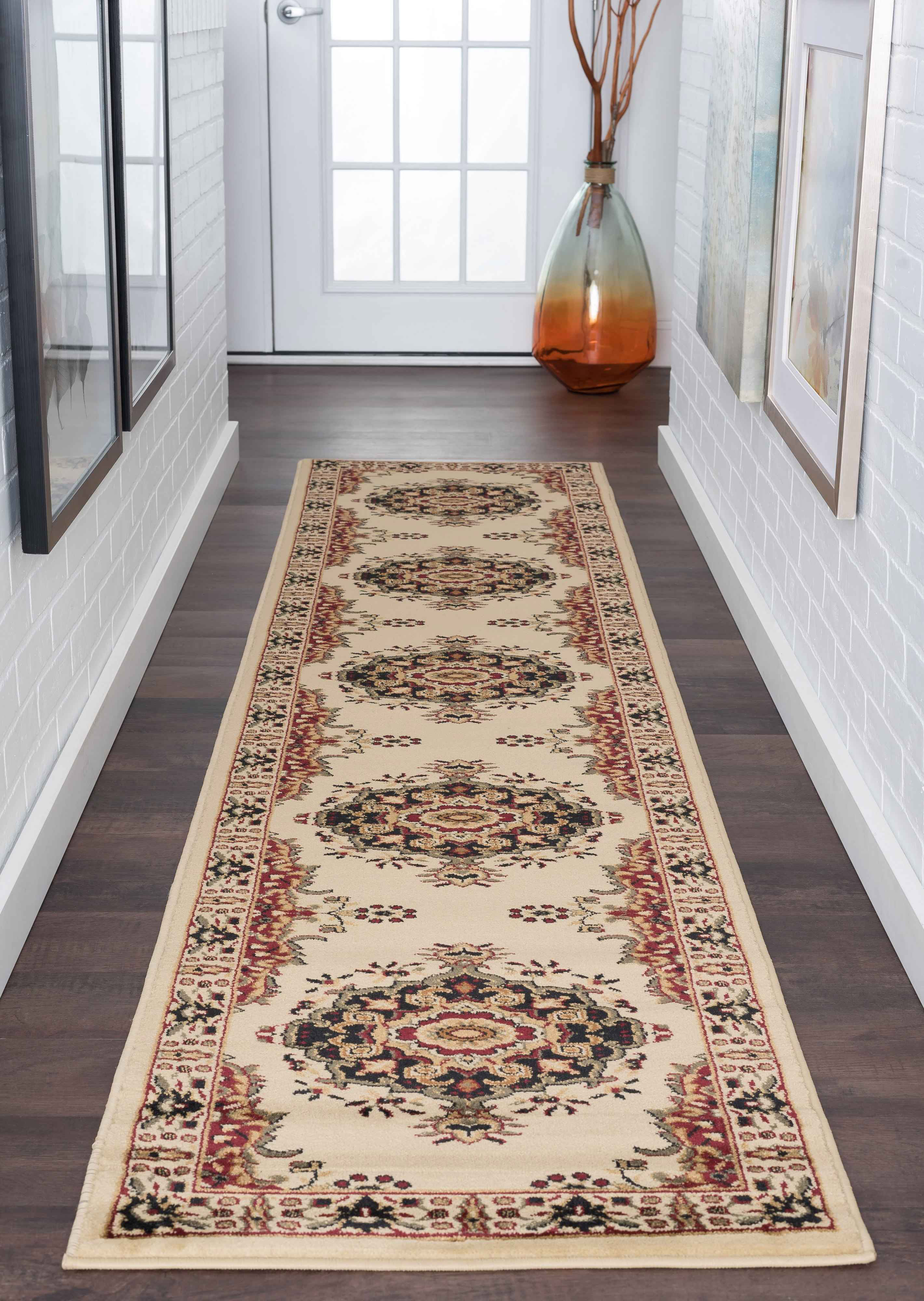 Tayse Rugs Sensation Fiona Ivory 2'3'' x 10' Runner Rug | TASNS4702RUN