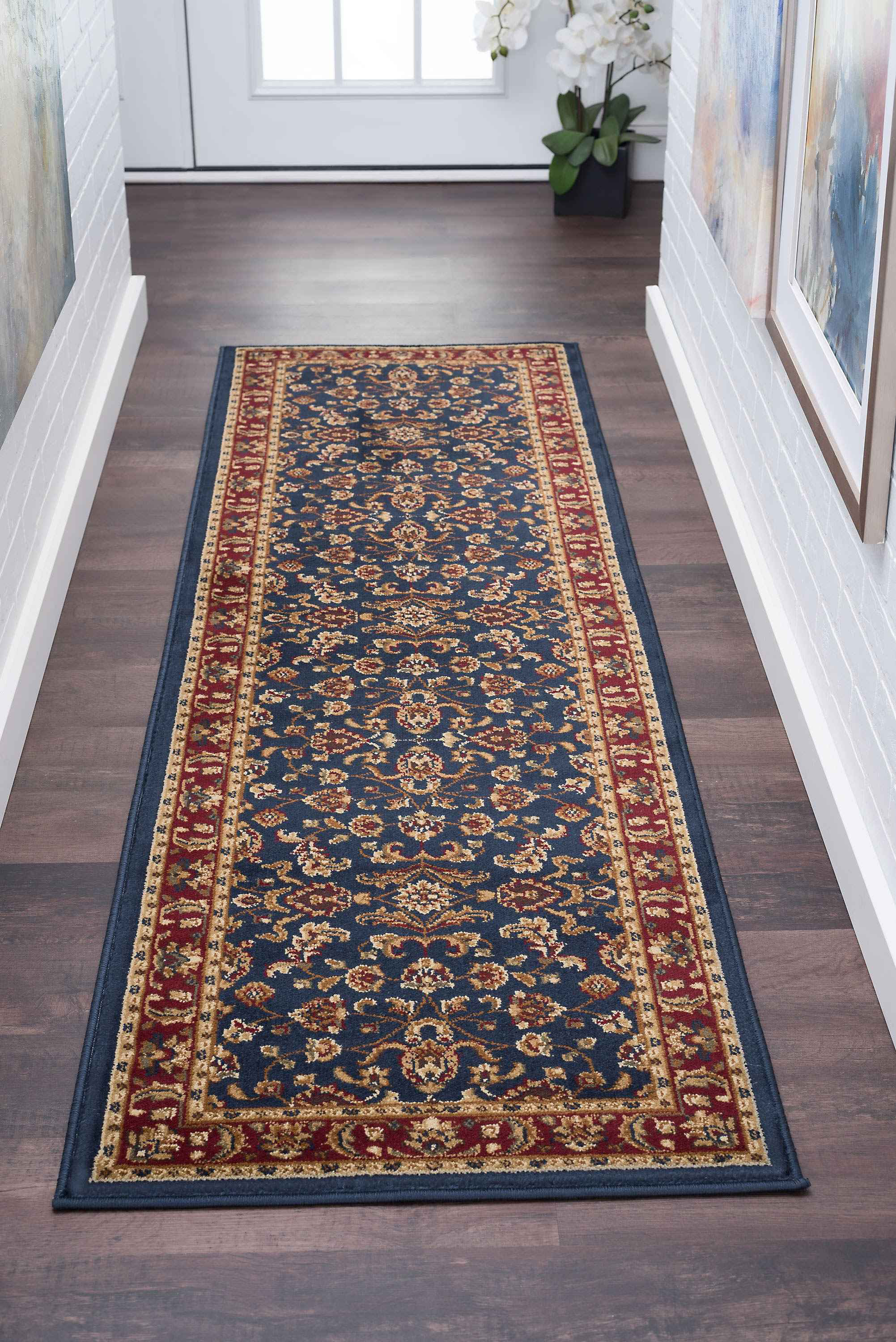 Tayse Rugs Sensation Sariya Navy Runner Rug | TASNS4797RUN