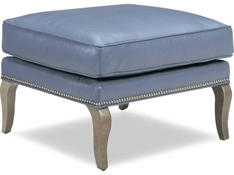 Temple Ivy Leather Ottoman