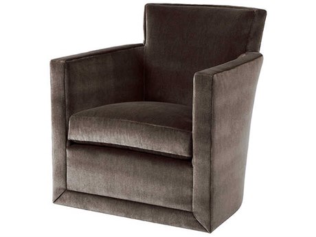 Theodore Alexander Swivel Fabric Accent Chair