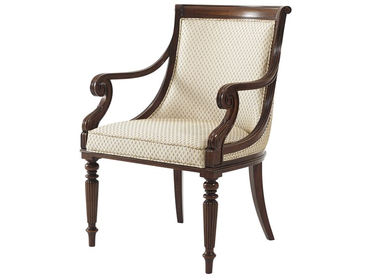 Theodore Alexander Mahogany Arm Dining Chair TALAL410871ASL