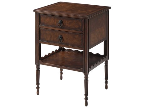 Theodore Alexander Brooksby Rectangular Wood Cerejeira Veneer Mahogany End Table