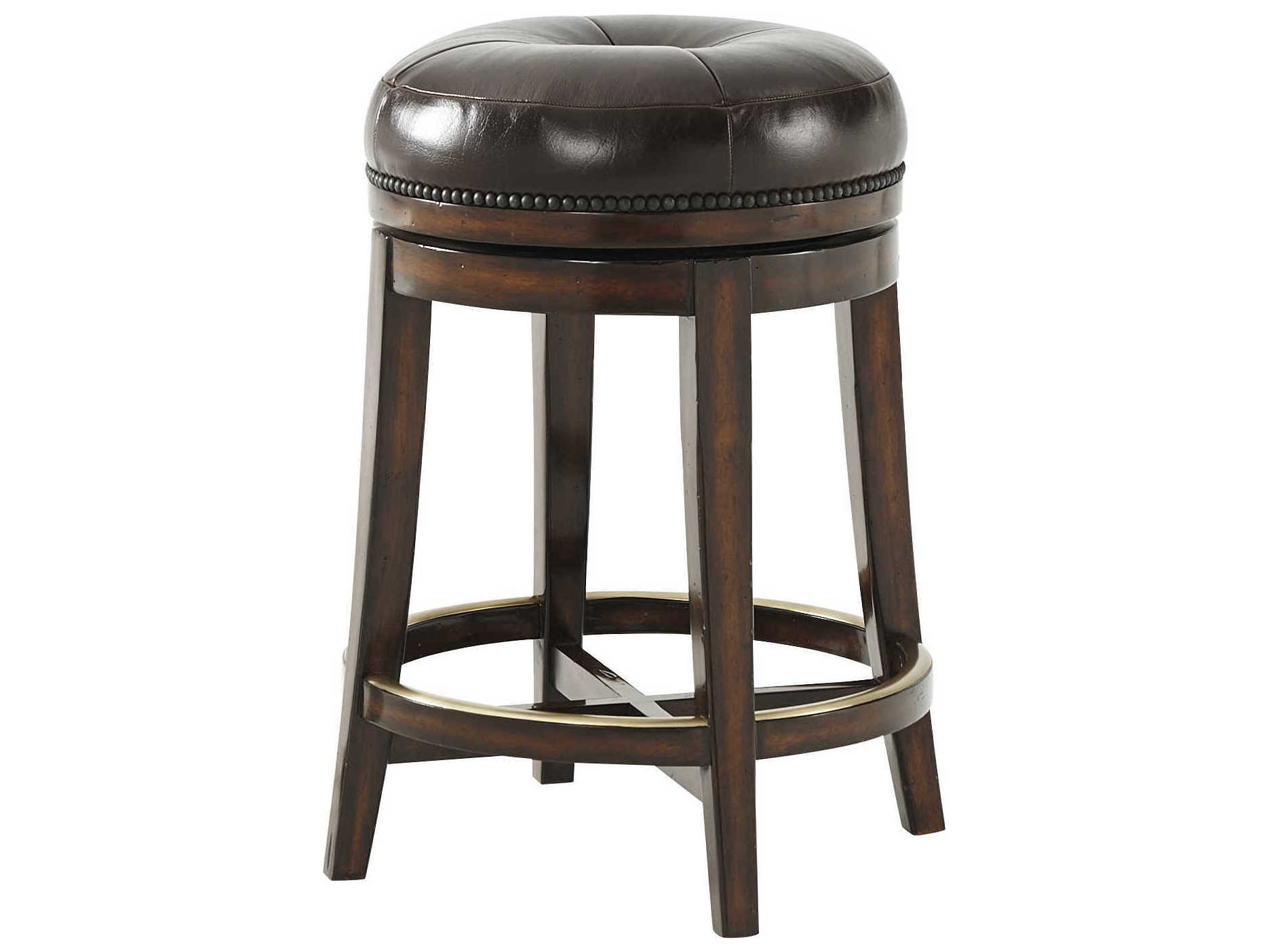 Theodore Alexander Mahogany Side Swivel Counter Height Stool TAL4400181DC