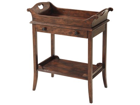 Theodore Alexander Castle Bromwich Rectangular Wood Mahogany End Table