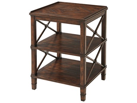 Theodore Alexander Castle Bromwich Square Wood Mahogany End Table