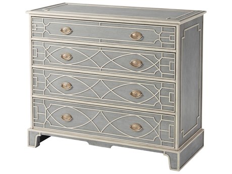 Theodore Alexander Classic Yet Casual Grey Limestone Accent Chest