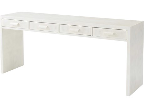 Theodore Alexander Composition Rectangular Wood Veneer Console Table