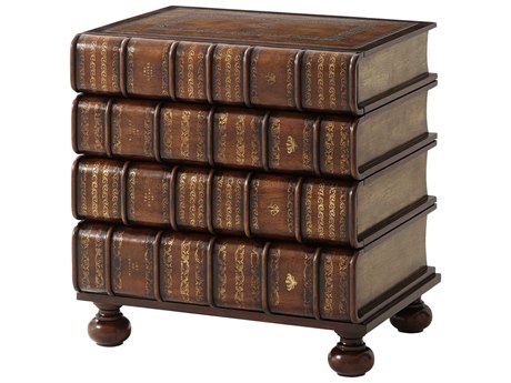 Theodore Alexander Essential Brown Acacia Wood Nightstand