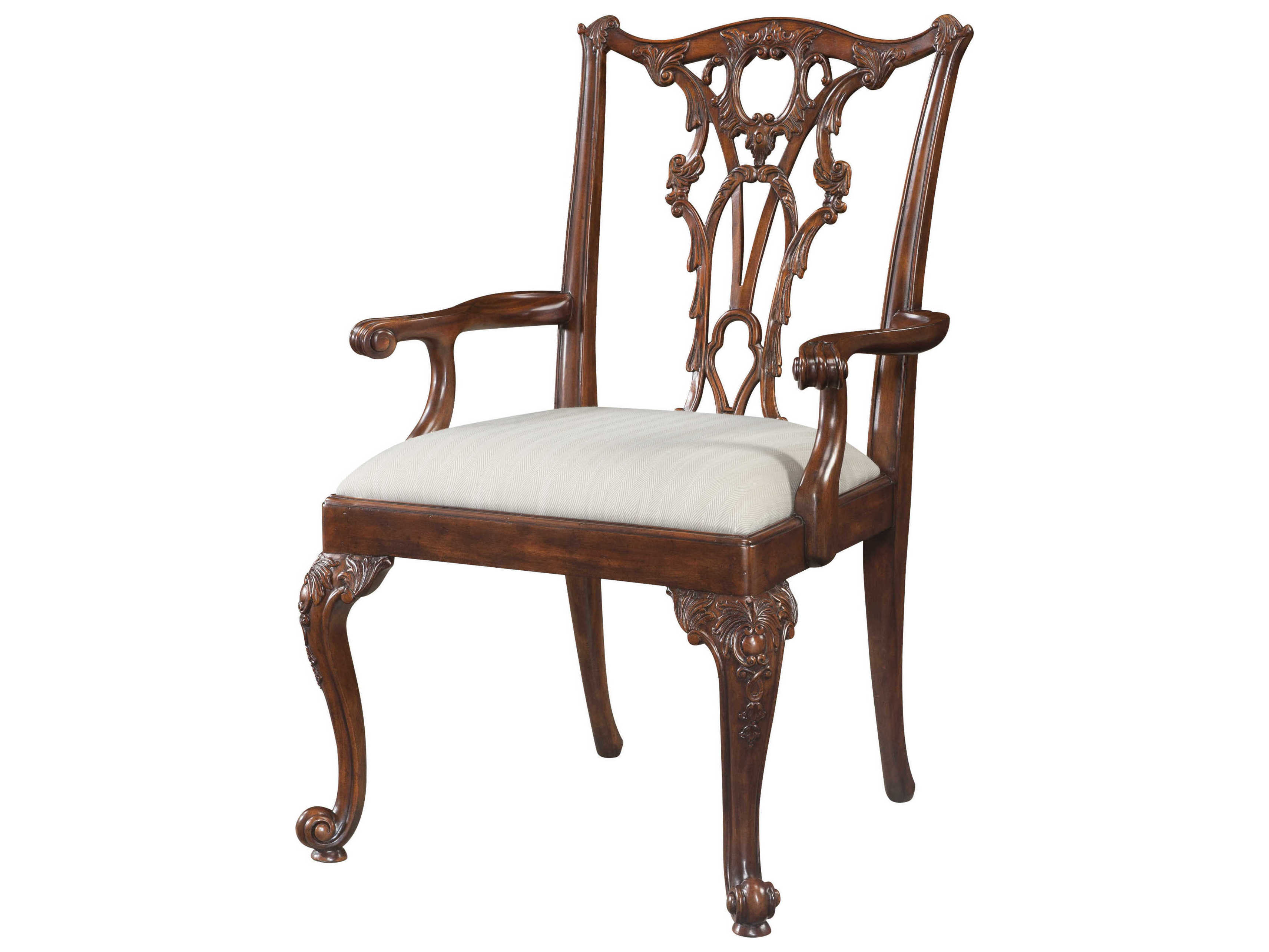 Theodore Alexander Mahogany Arm Dining Chair TAL4100502CW