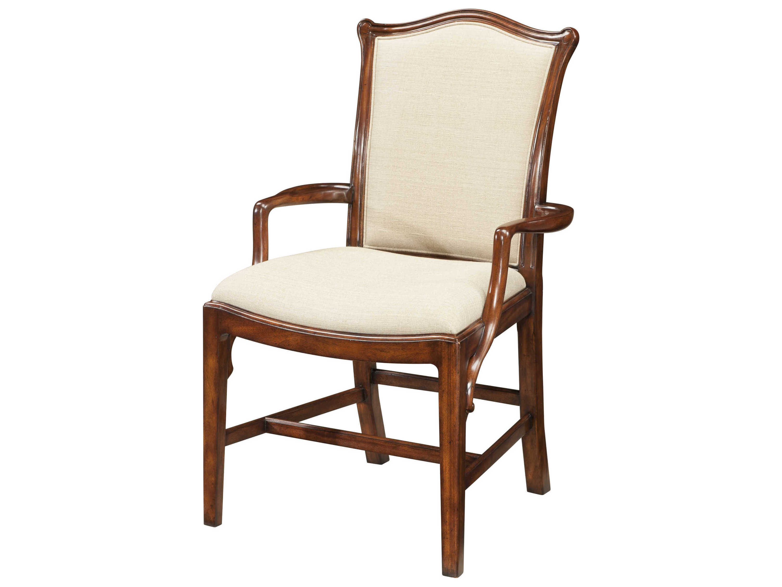 Theodore Alexander Mahogany Arm Dining Chair TAL4100757FW