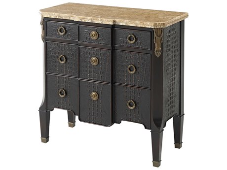 Theodore Alexander Kalahari Marble Black Accent Chest