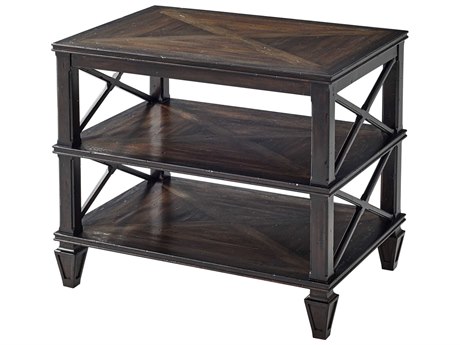 Theodore Alexander Marst Hill Rectangular Wood Mahogany Oak Acacia End Table