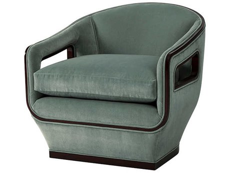 Theodore Alexander Michael Berman Swivel Fabric Accent Chair
