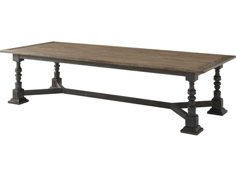 Theodore Alexander Noda Rectangular Wood Cocoa Dining Table