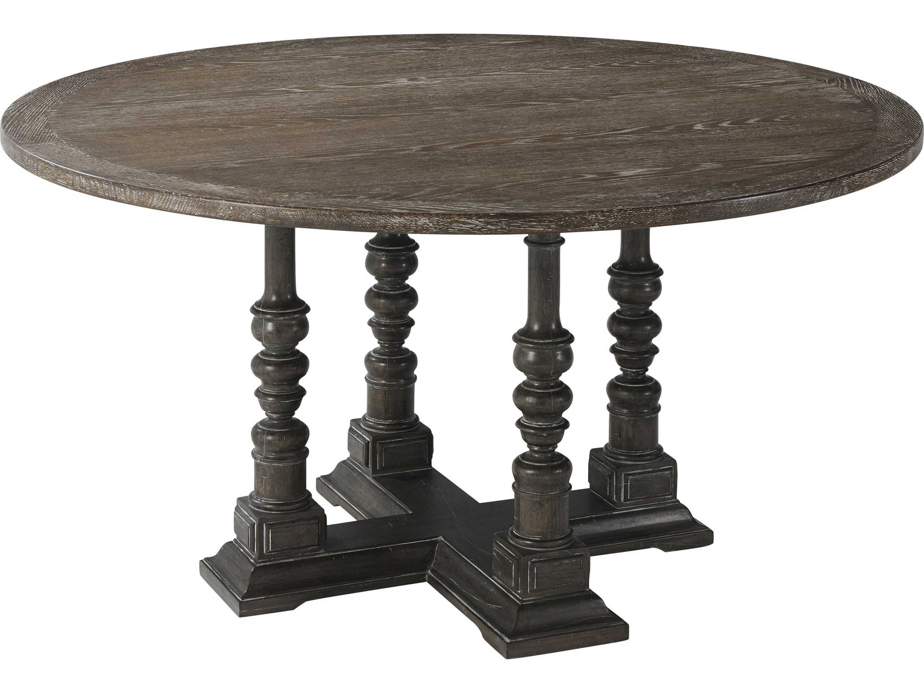 Theodore Alexander Oak Veneer / Beech 60'' Wide Round Dining Table