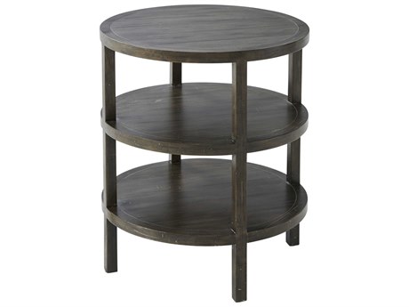 Theodore Alexander Noda Round Wood Alder End Table