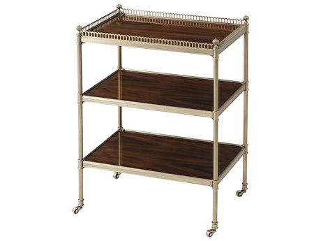 Theodore Alexander Rep.li.ca Rectangular Wood Morado Veneer Brass End Table